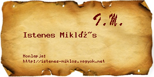 Istenes Miklós névjegykártya